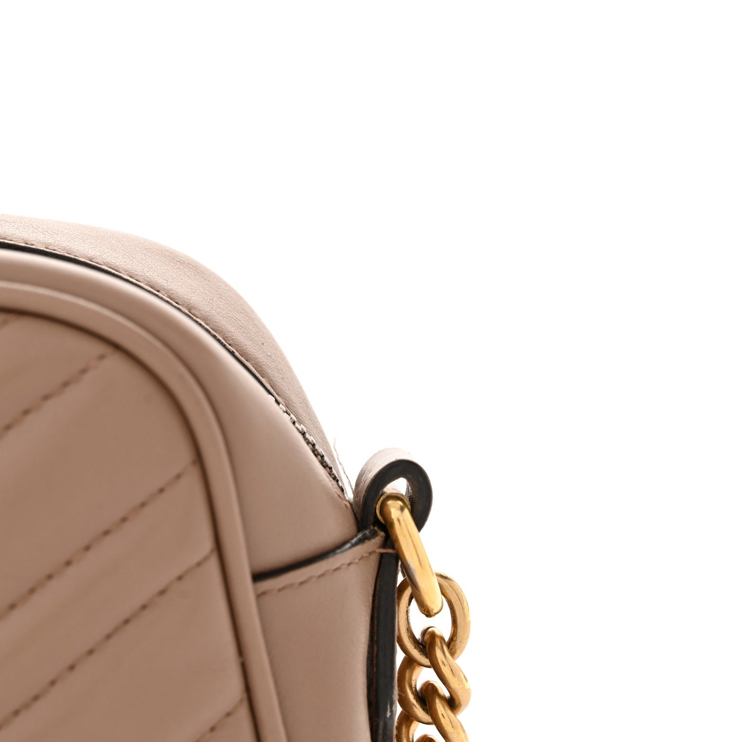 Calfskin Matelasse Small GG Marmont Chain Shoulder Bag Porcelain Rose