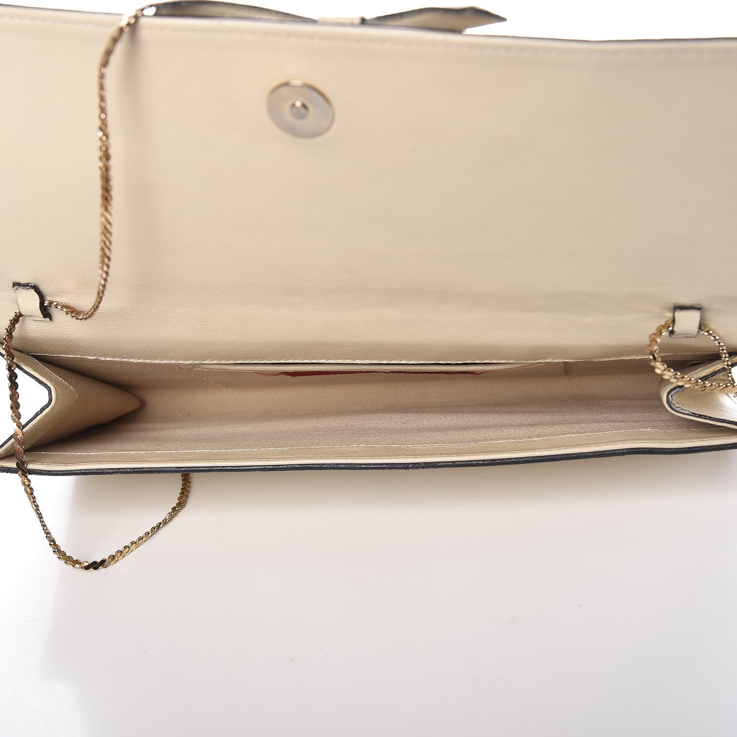 Valentino Garavani Vitello Glam Flower Crystal Bow Clutch Nude 5 of 21