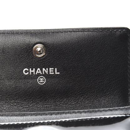 Chanel Patent CC Card Holder Black White 6 of 8