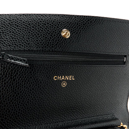 Chanel Caviar Quilted Wallet on Chain WOC Black 6 of 14