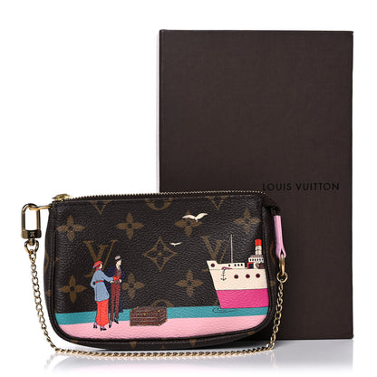 Louis Vuitton Monogram 2016 Christmas Animation Mini Pochette Accessories Rose Ballerine 12 of 12