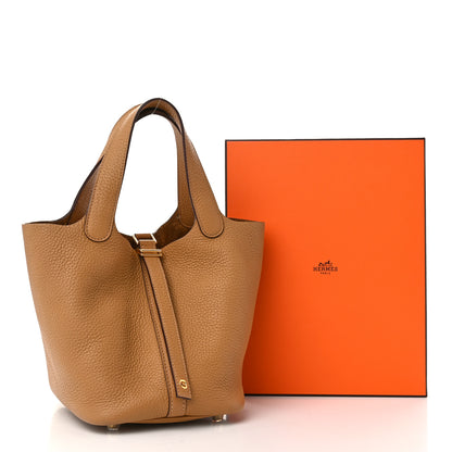 Hermes Taurillon Clemence Picotin Lock 18 Biscuit 11 of 11