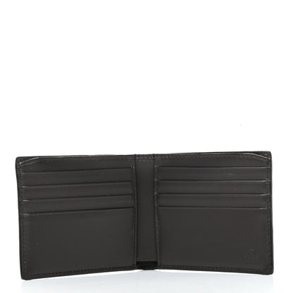 Gucci GG Supreme Monogram Selleria Calfskin Web New Web Bi-Fold Wallet Beige Ebony Cocoa 5 of 8