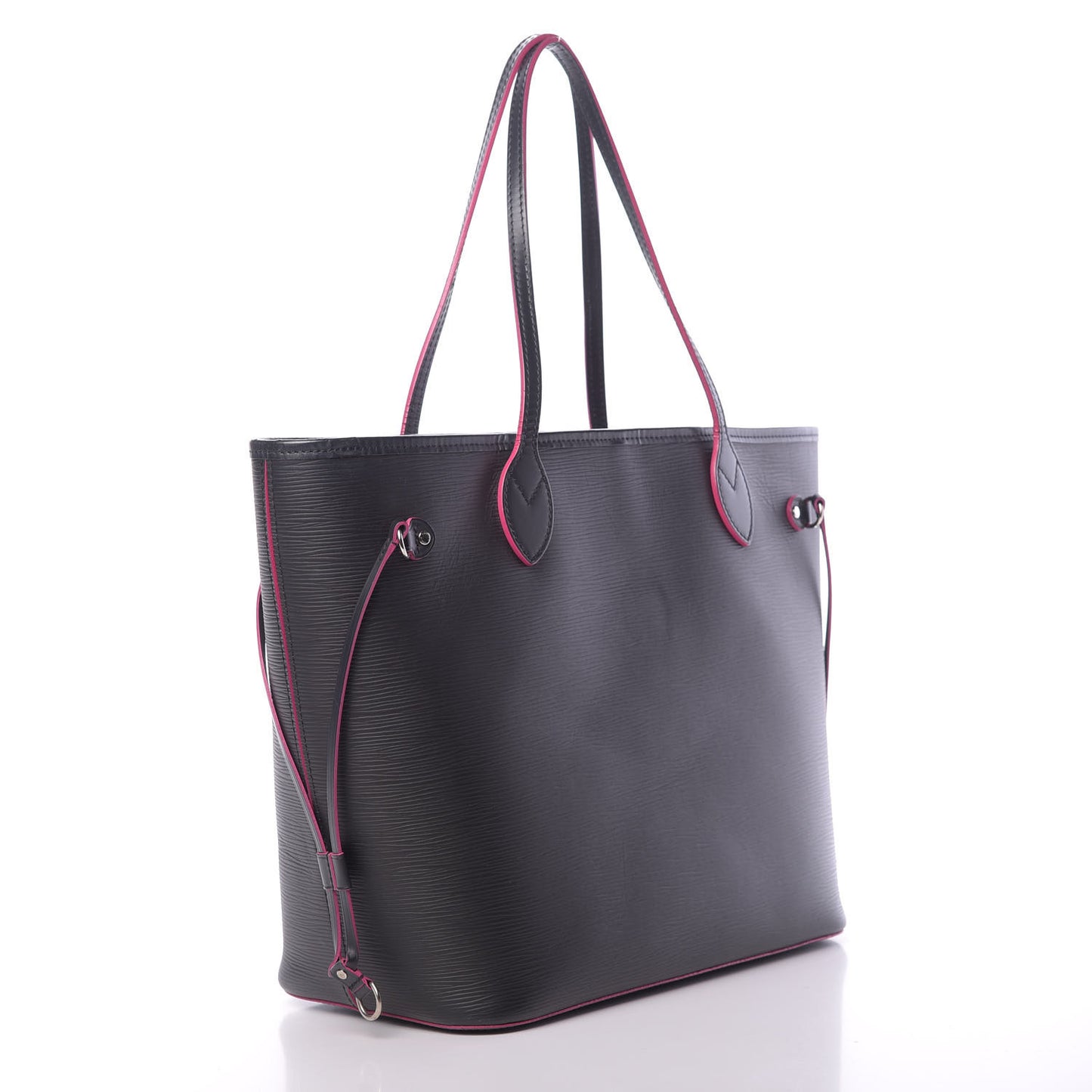 Epi Neverfull MM Black Hot Pink