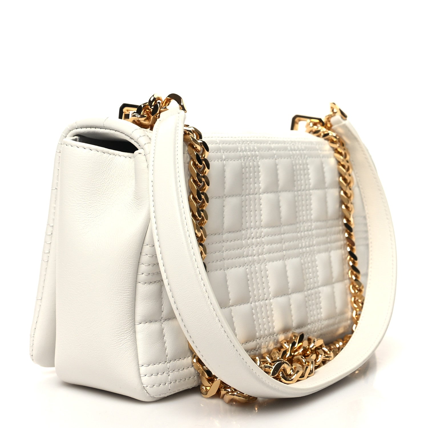 Burberry Lambskin Quilted Small Lola Bag White 4 of 11