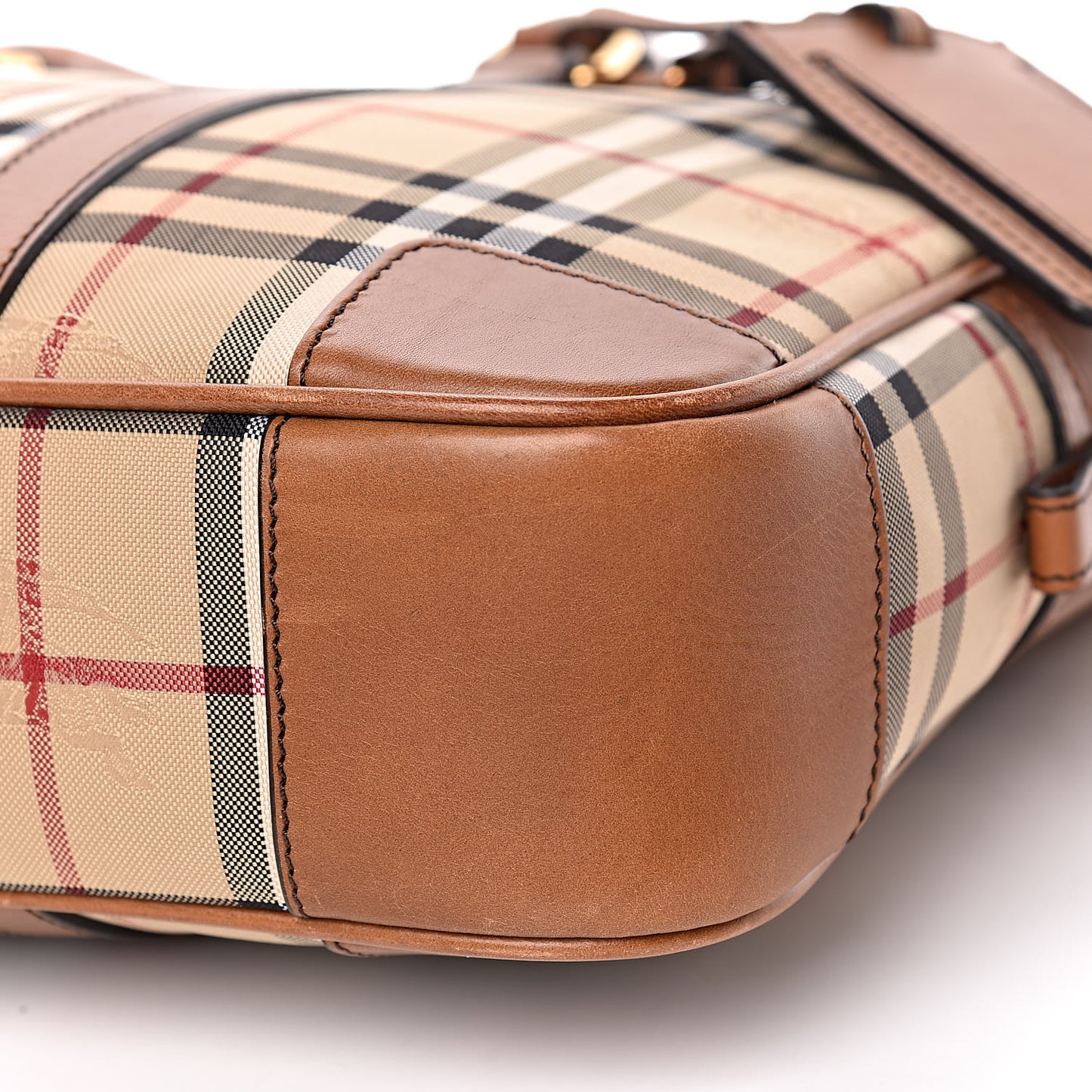 Nylon Horseferry Check Newburg Briefcase Tan
