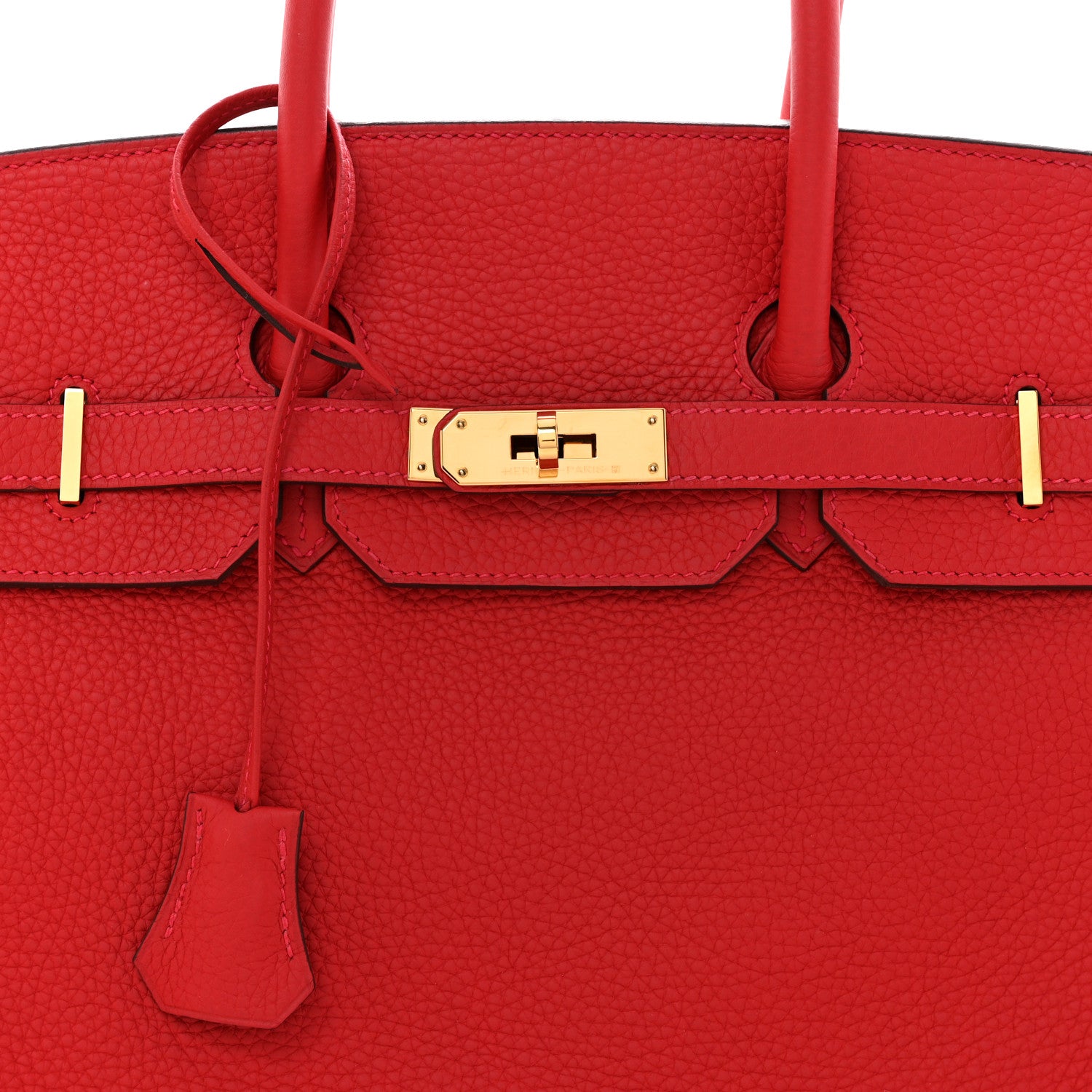 Hermes Taurillon Clemence BIRKIN 35 Rouge Casaque 8 of 13