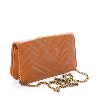 Gucci Calfskin Matelasse GG Marmont Mini Bag Cognac 2 of 5