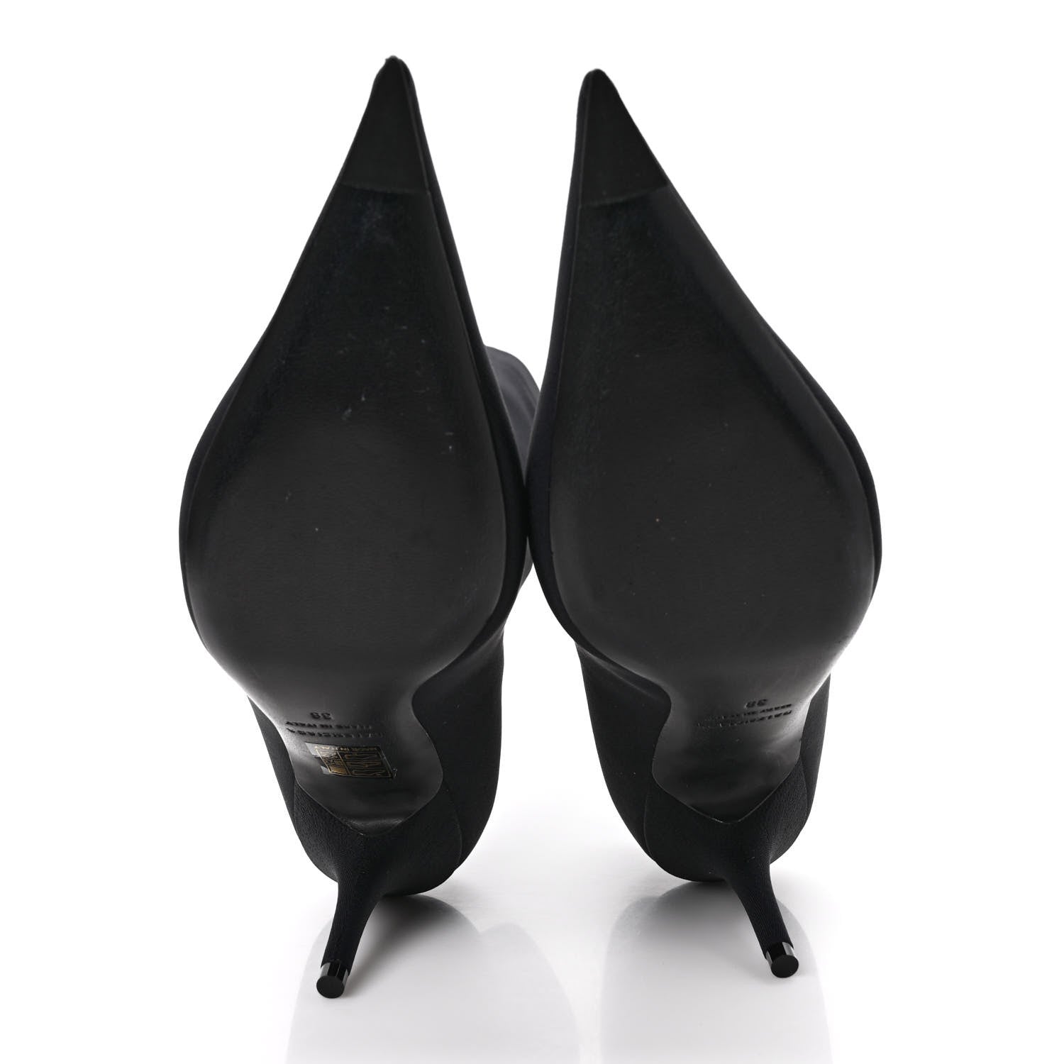 Balenciaga Matte Spandex Extreme Pointed Toe Knife 80mm Ankle Boots 38 Black 5 of 7