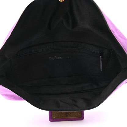 Alexander McQueen Suede Skull Clutch Purple 5 of 9
