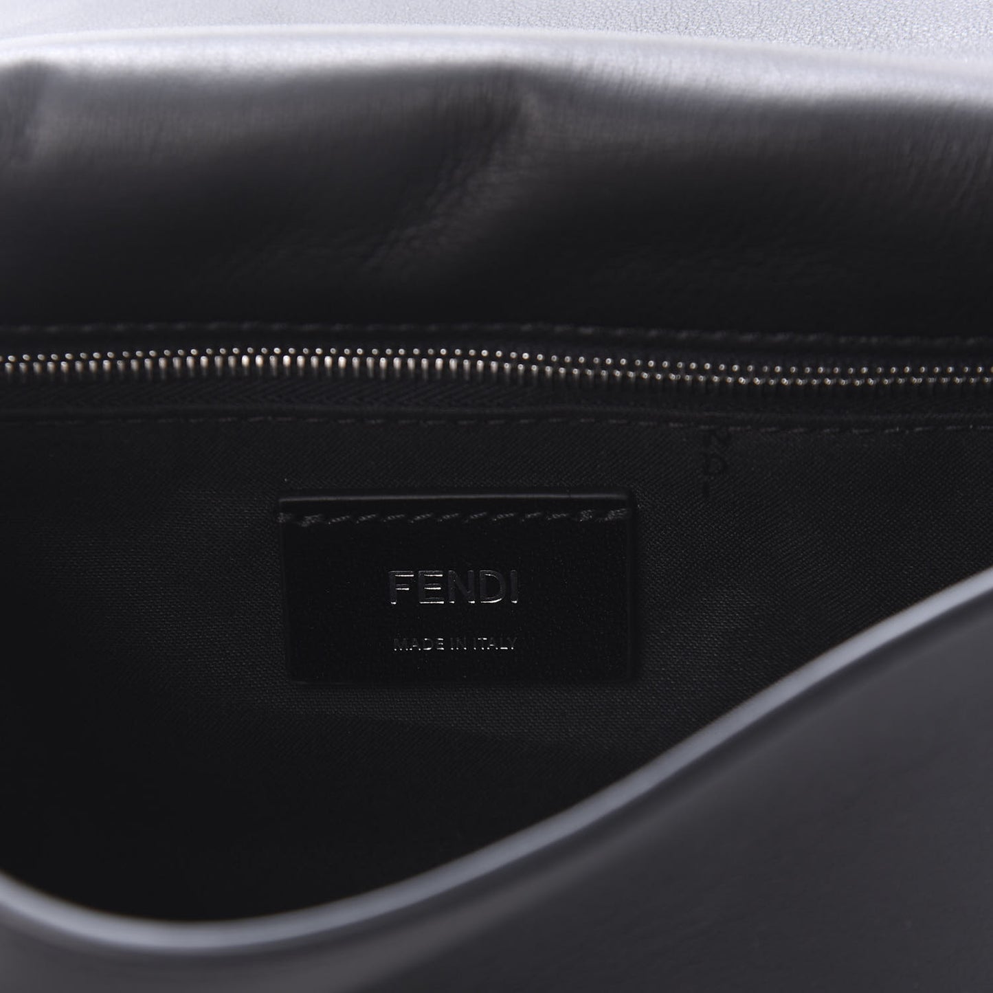 Nappa FF 1974 Embossed Mini Expandable Flap Bag Black