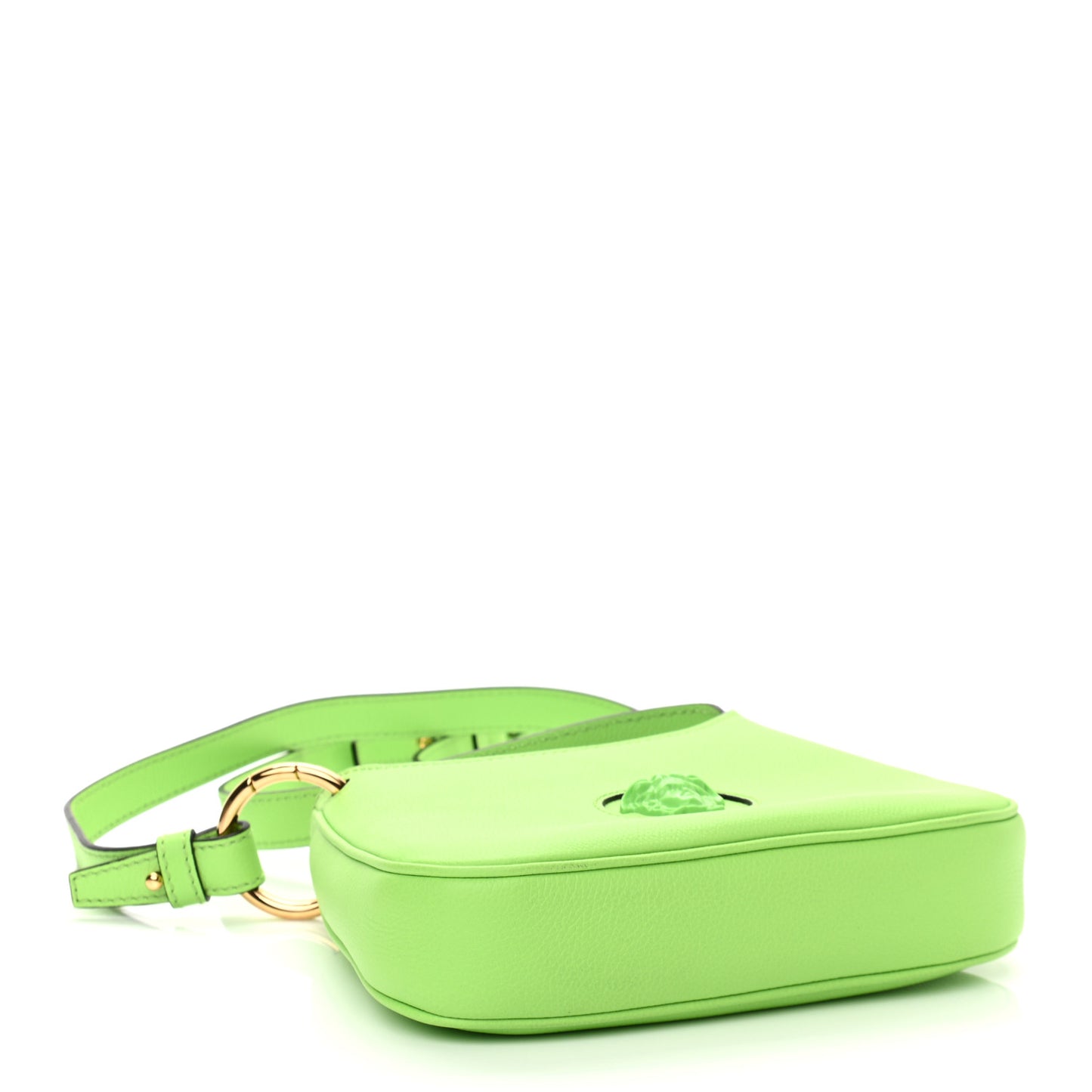 Calfskin La Medusa Small Hobo Crossbody Green