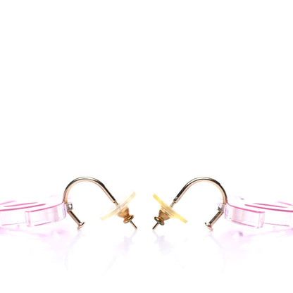 Chanel Lucite CC Drop Earrings Pink 3 of 4