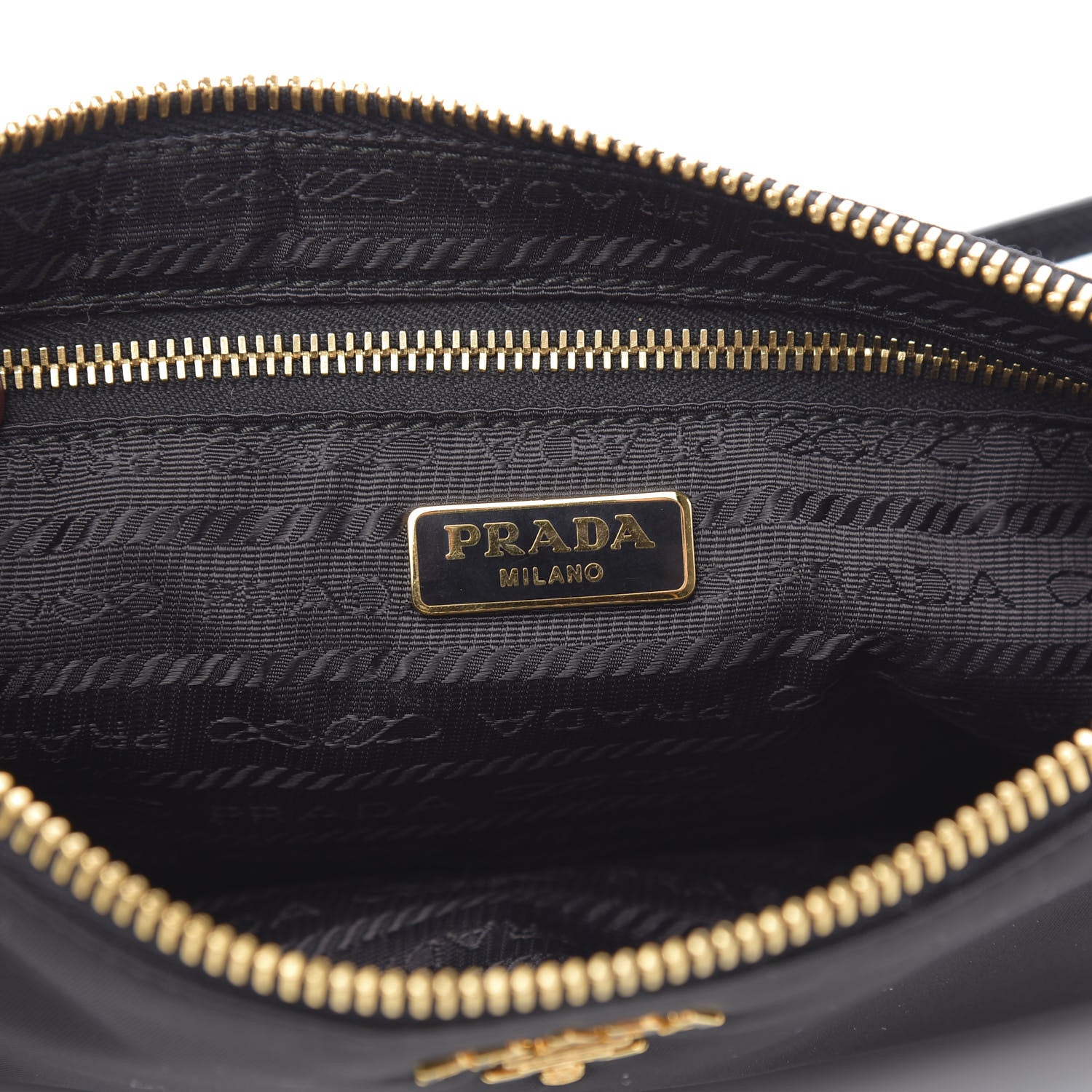 Prada Tessuto Nylon Pochette Bag Black 6 of 9