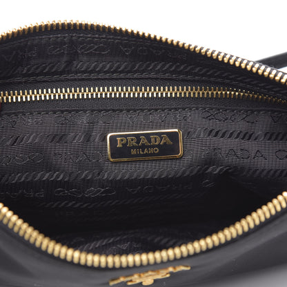 Prada Tessuto Nylon Pochette Bag Black 6 of 9