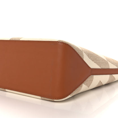 Hermes Swift H Canvas Cabas H En Biais 40 Ecru Naturel Gold 9 of 10