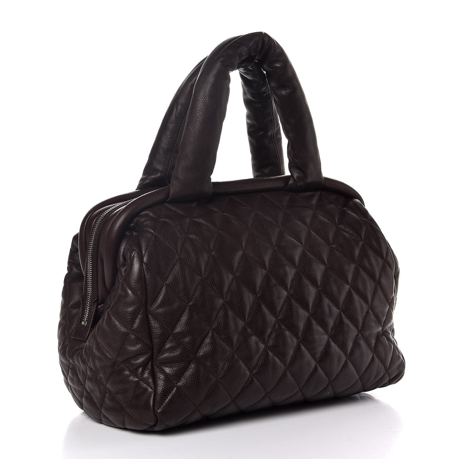 Chanel Caviar Coco Cocoon Bowler Chocolate 3 of 6