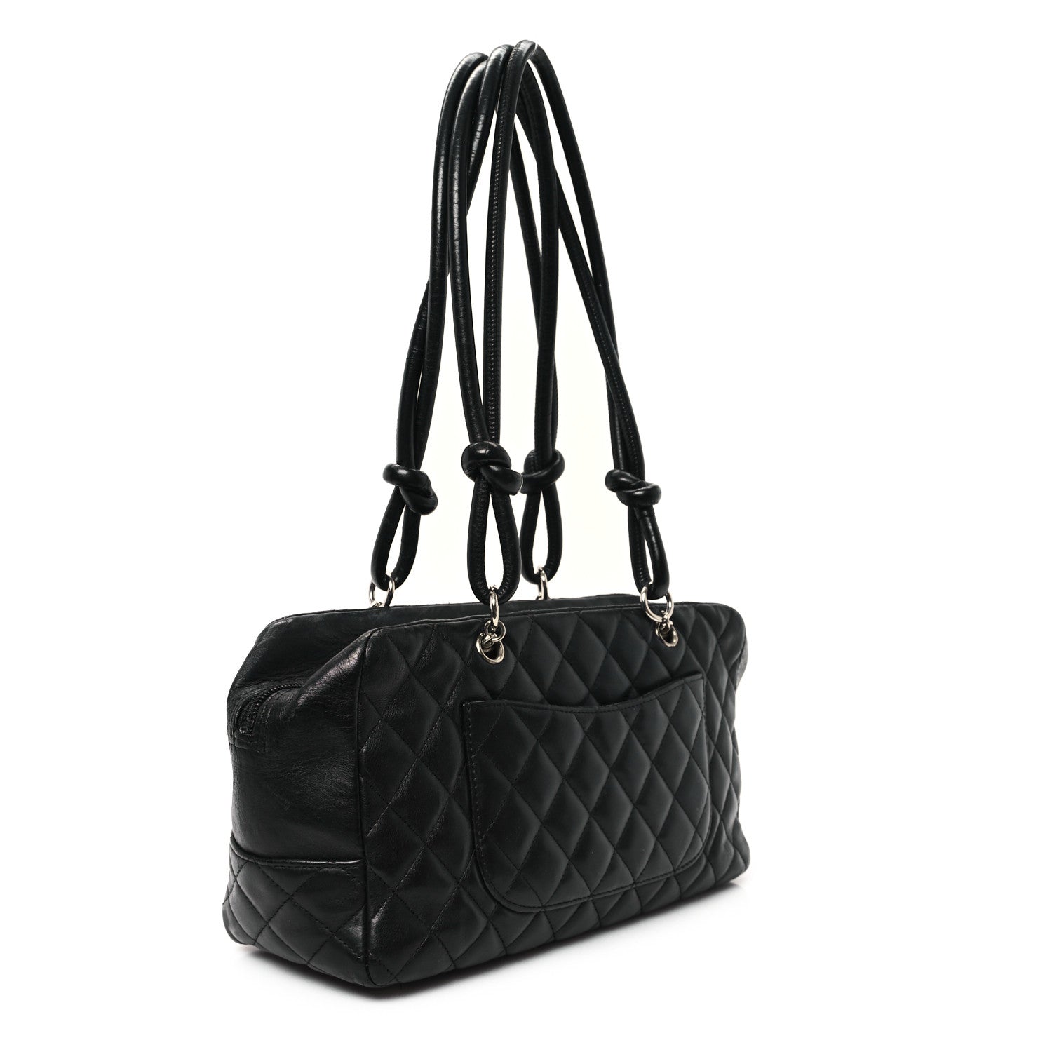 Chanel Calfskin Quilted Large Cambon Bowler Black 3 of 12