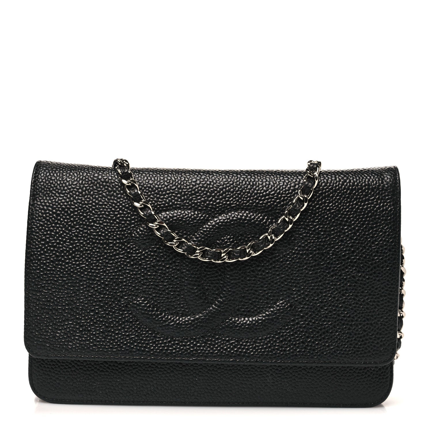 Chanel Caviar Timeless CC Wallet On Chain WOC Black 1 of 11