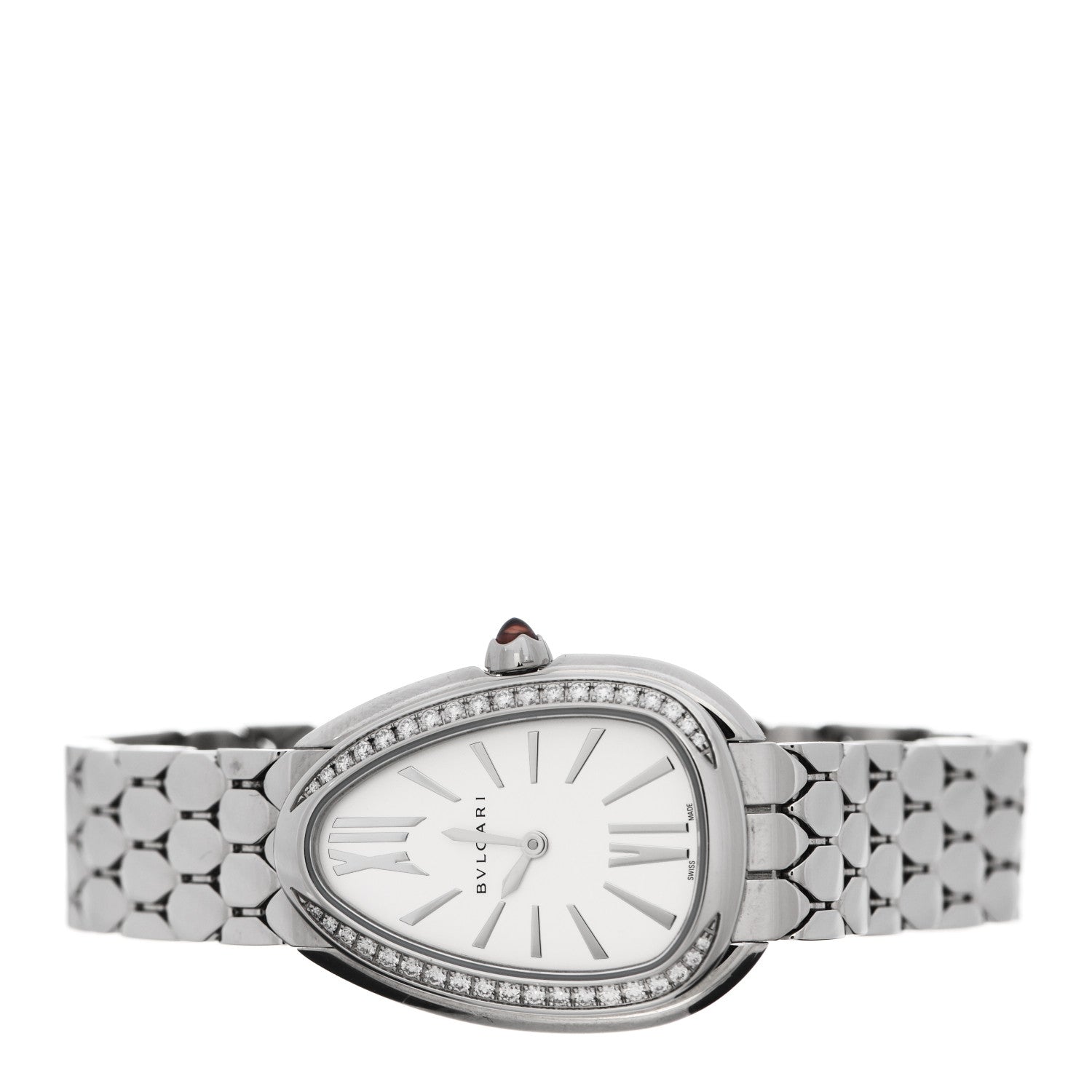 Bulgari Stainless Steel Diamond Bezel 25mm Serpenti Seduttori Quartz Watch 2 of 5