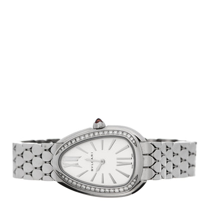 Bulgari Stainless Steel Diamond Bezel 25mm Serpenti Seduttori Quartz Watch 2 of 5