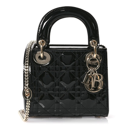 Christian Dior Patent Cannage Mini Lady Dior Black 1 of 11