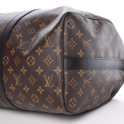Louis Vuitton Monogram Macassar Keepall Bandouliere 45 6 of 9