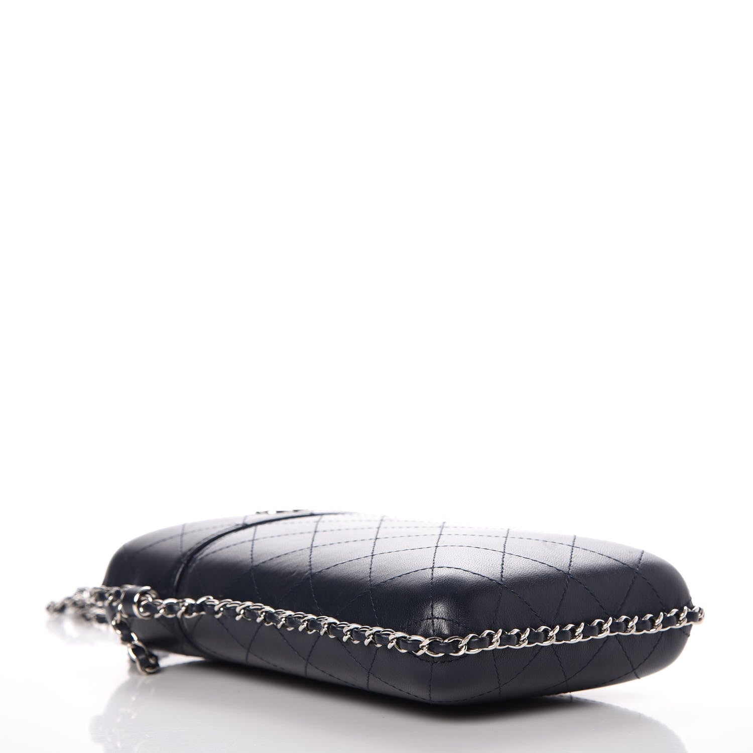 Chanel Lambskin Quilted Chain Around Phone Holder Navy 6 of 13