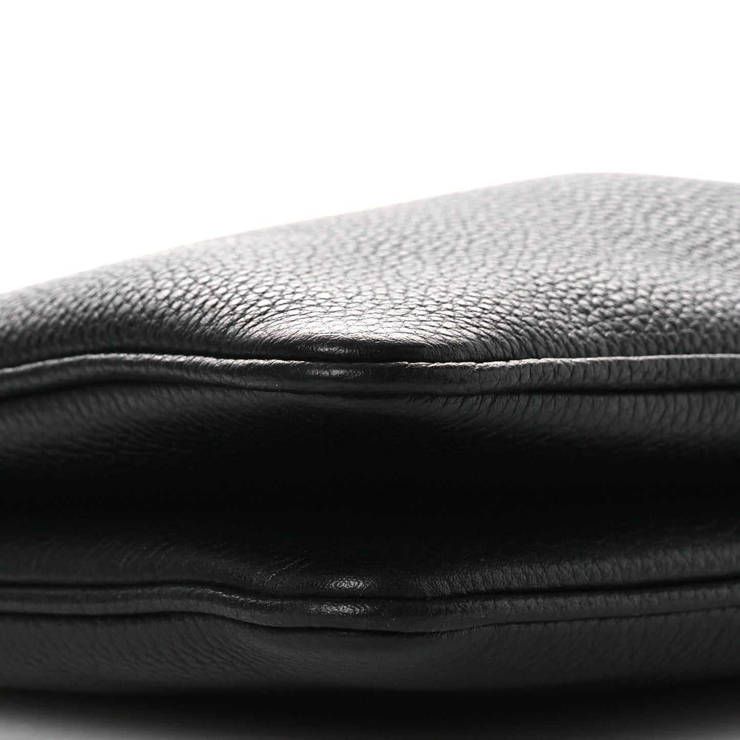 Vitello Phenix Double Zip Crossbody Bag Black