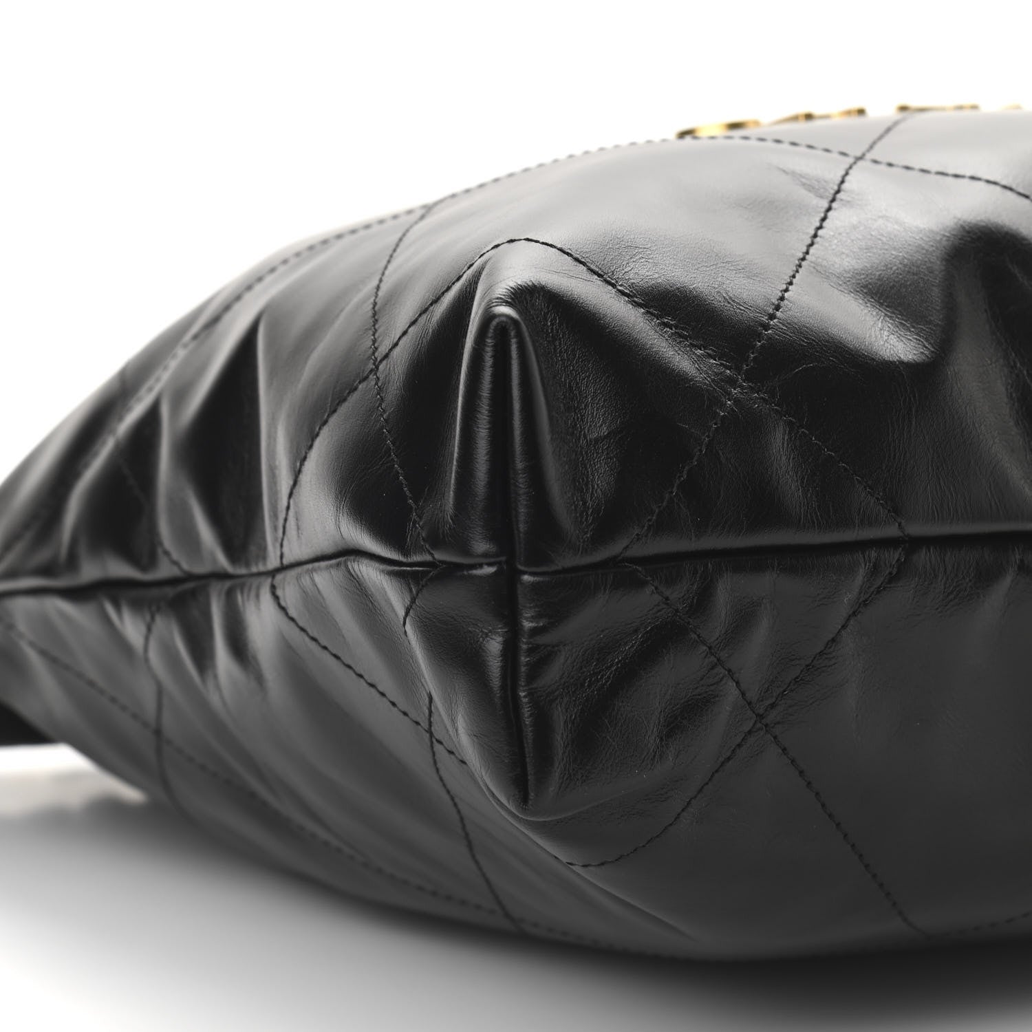 Chanel Shiny Calfskin Quilted Small Chanel 22 Black 10 of 12