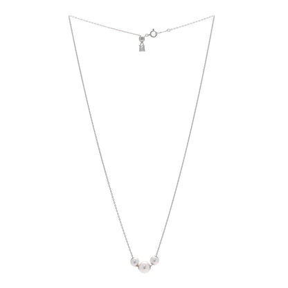Mikimoto 18K White Gold Diamond Akoya Cultured Pearl 5.5-8mm Pearls in Motion Necklace 3 of 5