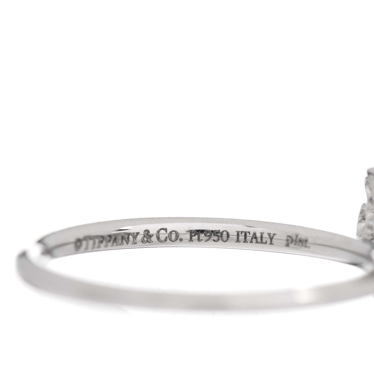 Tiffany Platinum Diamond Paper Flowers Ring 52 6 5 of 5