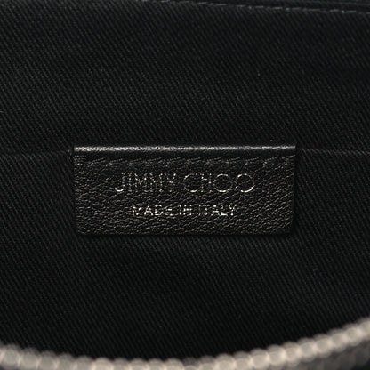 Jimmy Choo Calfskin Logo Embossed Half Moon Shoulder Bag Black 6 of 9
