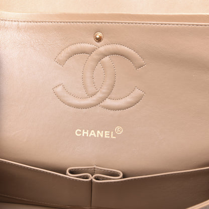 Chanel Lambskin Quilted Medium Double Flap Beige 10 of 18