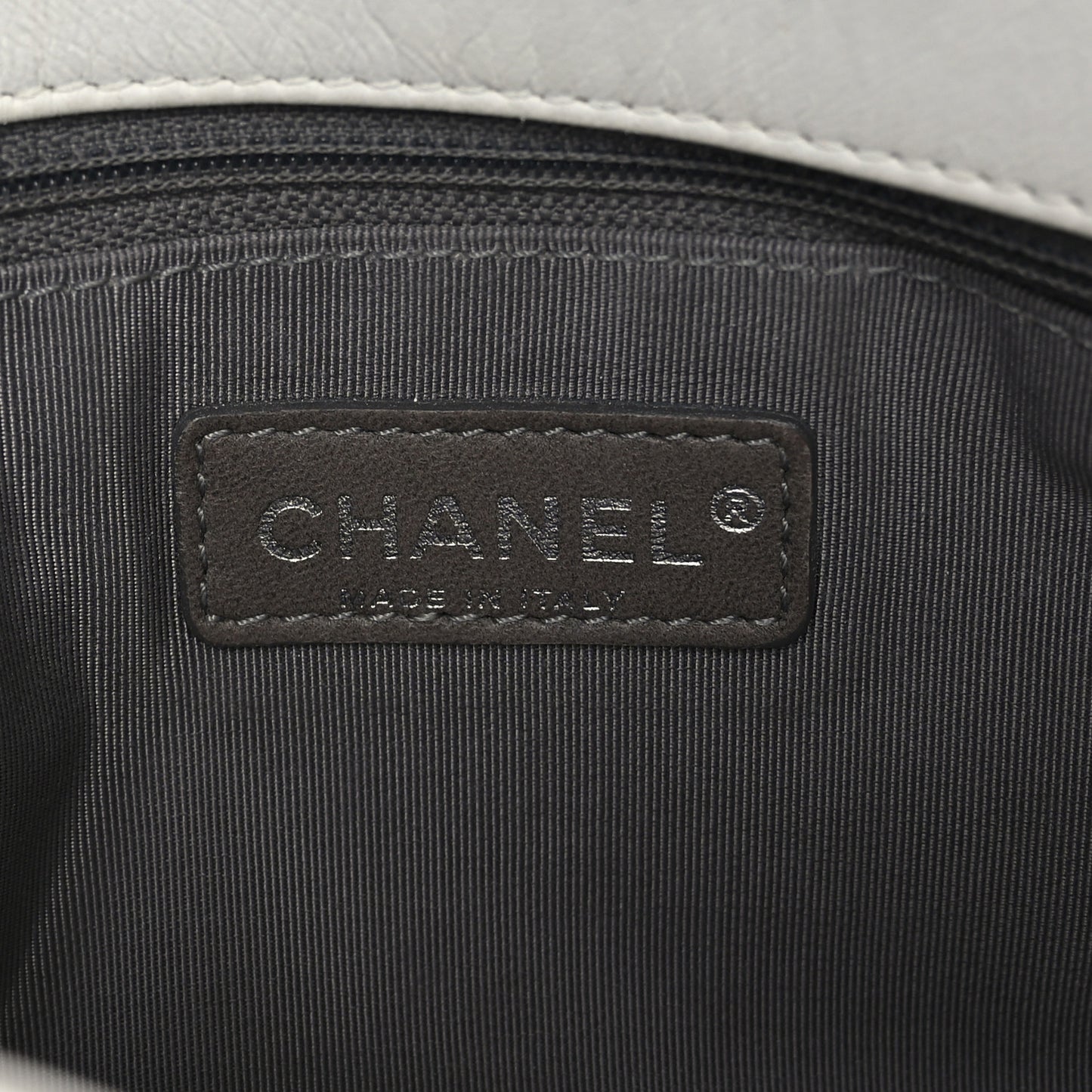 Lambskin Quilted Medium Flap Black White
