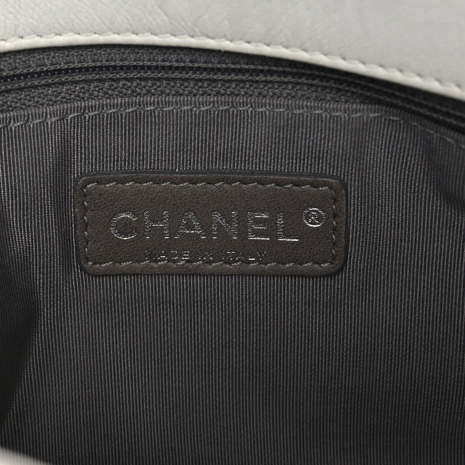 Chanel Lambskin Quilted Medium Flap Black White 6 of 9