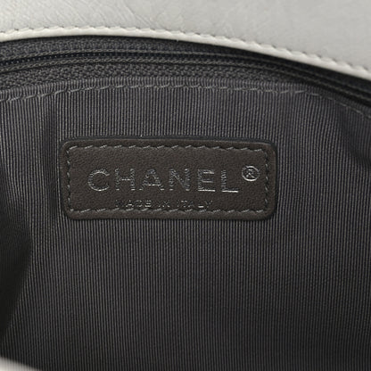 Chanel Lambskin Quilted Medium Flap Black White 6 of 9