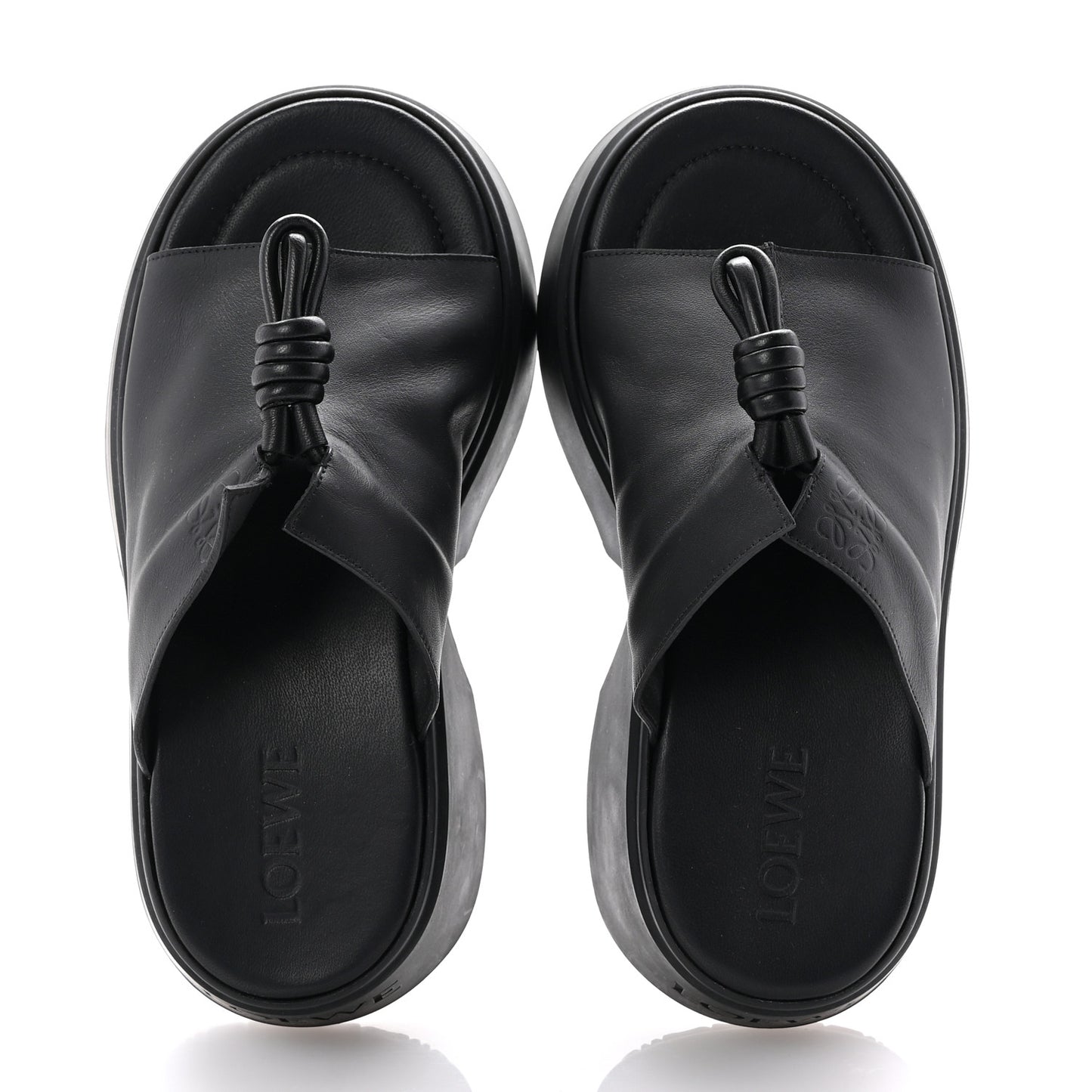 Calfskin Flamenco 80mm Wedge Mules 35 Black