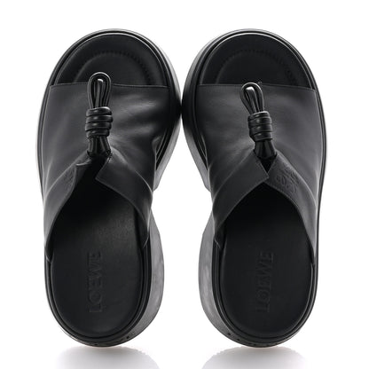 Loewe Calfskin Flamenco 80mm Wedge Mules 35 Black 2 of 10