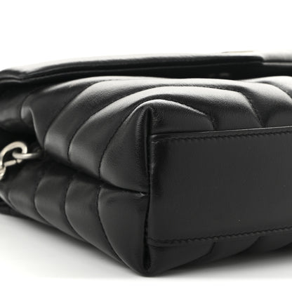Saint Laurent Calfskin Y Quilted Monogram Toy Loulou Crossbody Bag Black 9 of 12