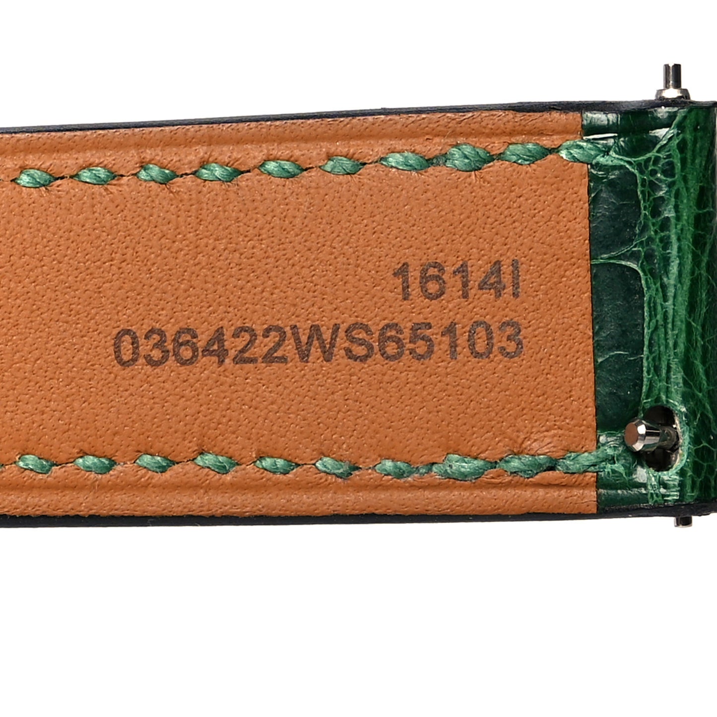 Shiny Alligator Heure H 21mm Watch Strap Vert Moyen