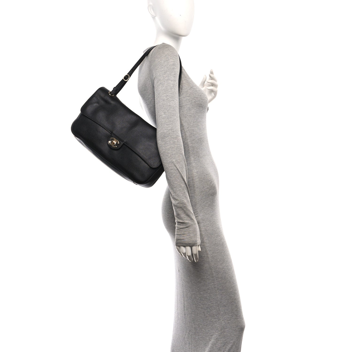 Chanel Grained Calfskin Small Souplissimo Maxi Flap Black 3 of 21