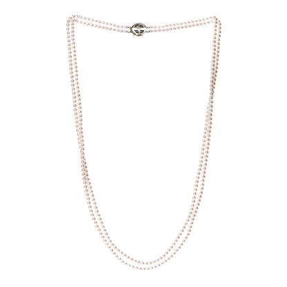 Mikimoto 14K Yellow Gold Akoya Pearl 4-4.5mm Double Strand Necklace 28" 3 of 6