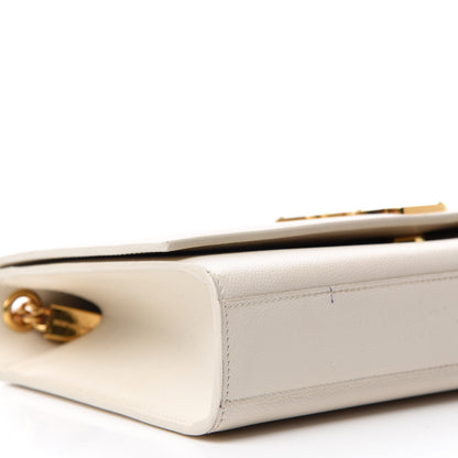 Saint Laurent Grain De Poudre Medium Classic Monogram Kate Satchel Porcellana 6 of 12
