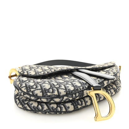 Christian Dior Oblique Saddle Bag Blue 4 of 11