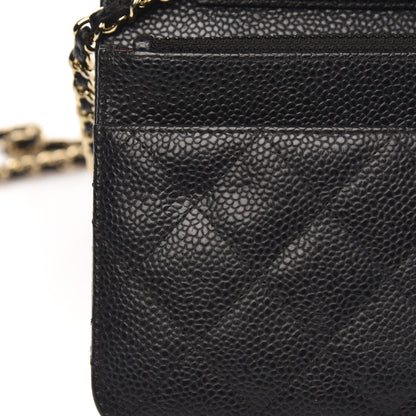 Chanel Caviar Quilted Wallet On Chain WOC Black 13 of 13