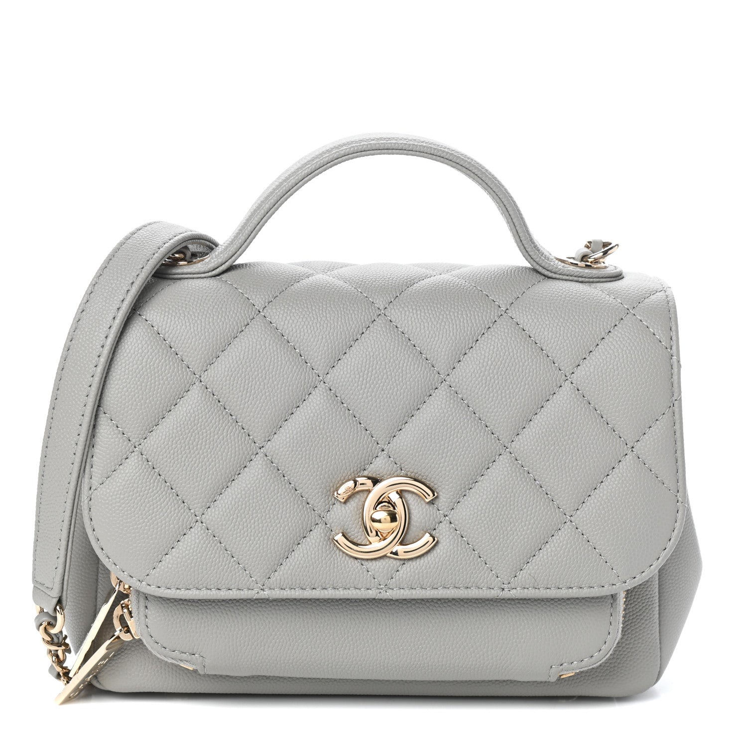 Chanel Caviar Quilted Small Business Affinity Flap Grey 1 of 10