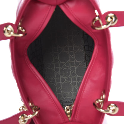 Christian Dior Lambskin Cannage Medium Lady Dior Fuchsia 5 of 8