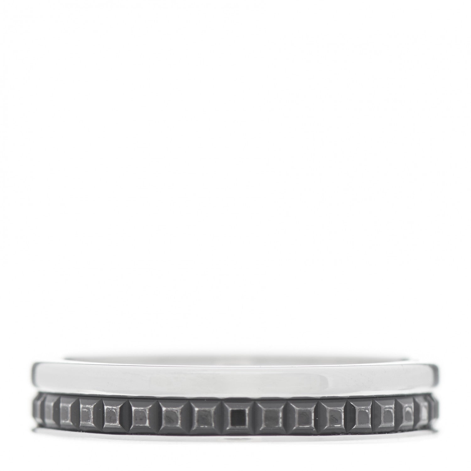 Boucheron 18K White Gold PVD Quatre Black Edition Wedding Band Ring 56 7.75 7 of 7
