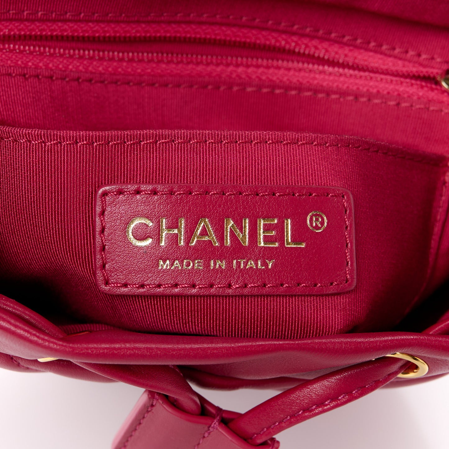Lambskin Chevron Quilted Small Urban Spirit Backpack Dark Pink
